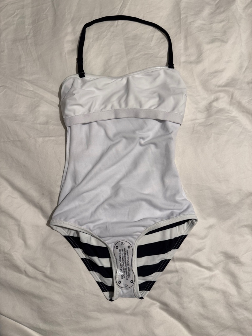 Barbie Black and White Striped One-Piece Swimsuit - Picture 3 of 6